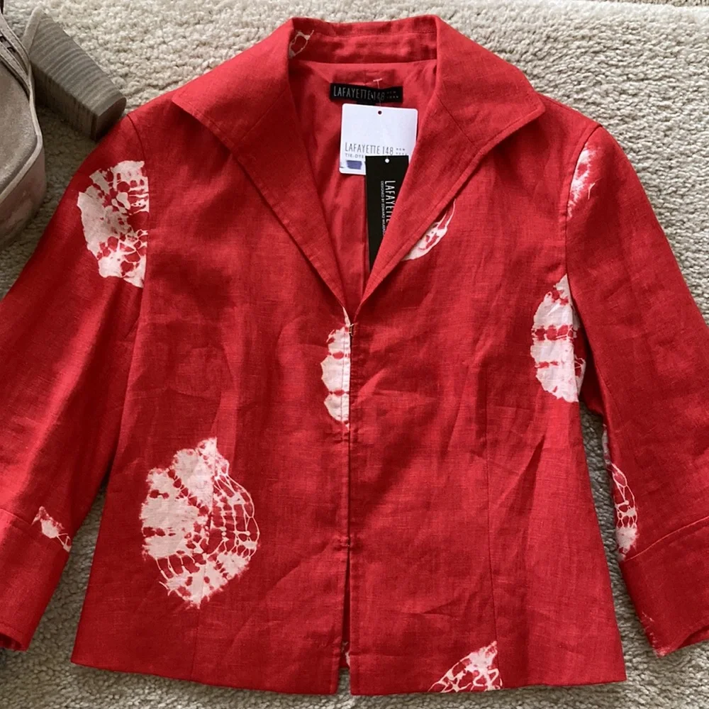 Lafayette 148 New York Tie Dye Jacket - Picture 2 of 8